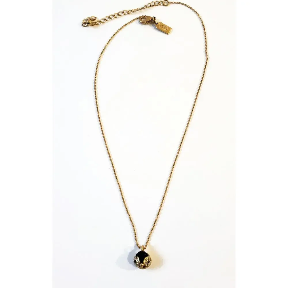 Kate Spade Dashing Beauty Penguin Pave Rhinestone Pendant Necklace 19